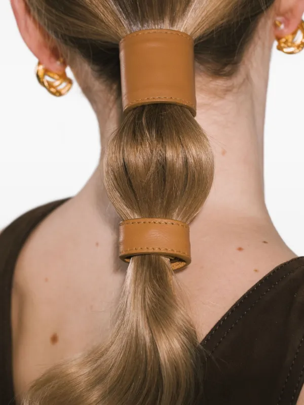 Jennifer Behr レザーヘアアクセサリー | ブラウン | FARFETCH JP