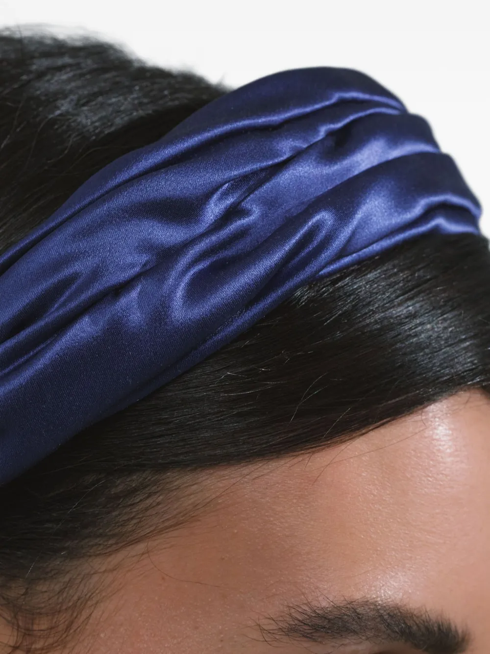 Jennifer Behr Sabrina Pleated Headband In Blue