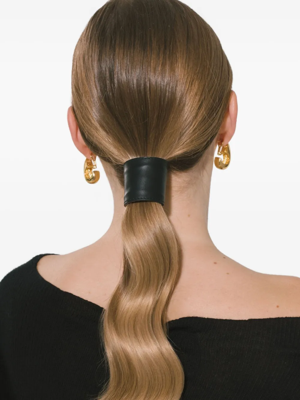 Jennifer Behr Leren haaraccessoire Zwart