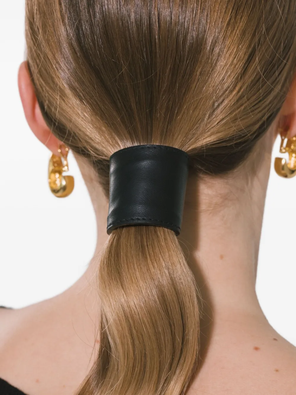 Jennifer Behr Leren haaraccessoire Zwart