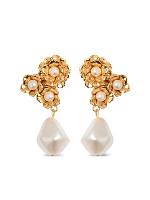 Jennifer Behr Romina flower-pearl earrings