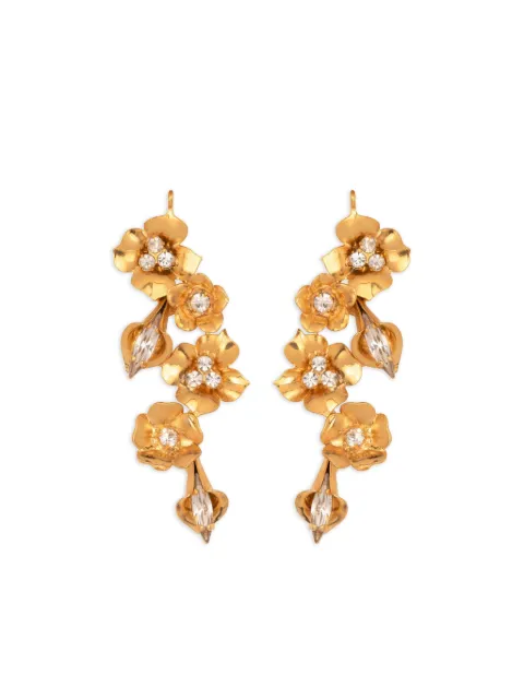 Jennifer Behr Vanora floral crystal earrings