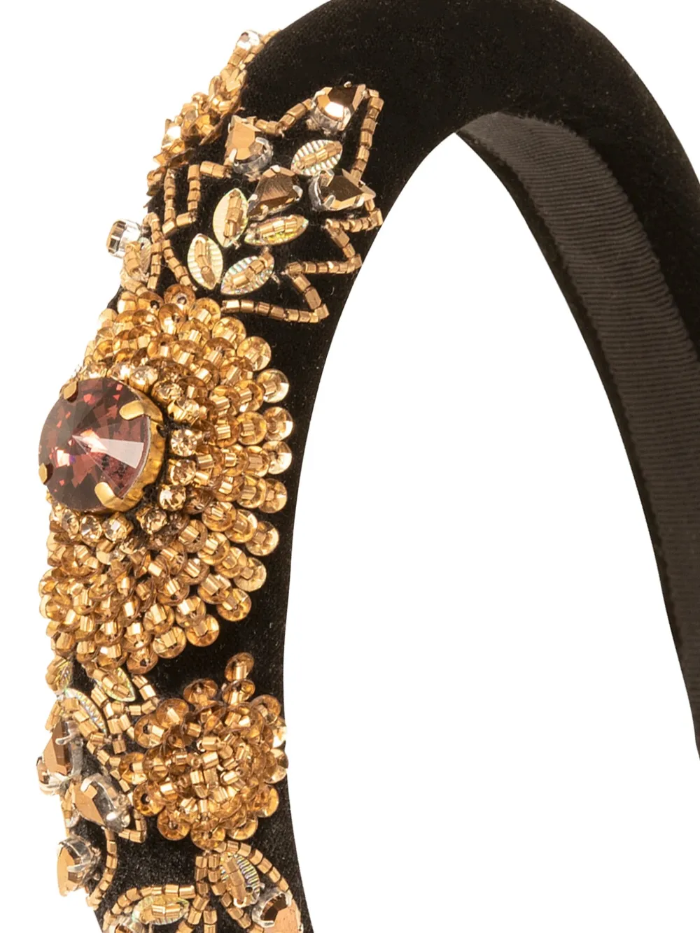 Jennifer Behr Stefanya Beaded Headband In Black