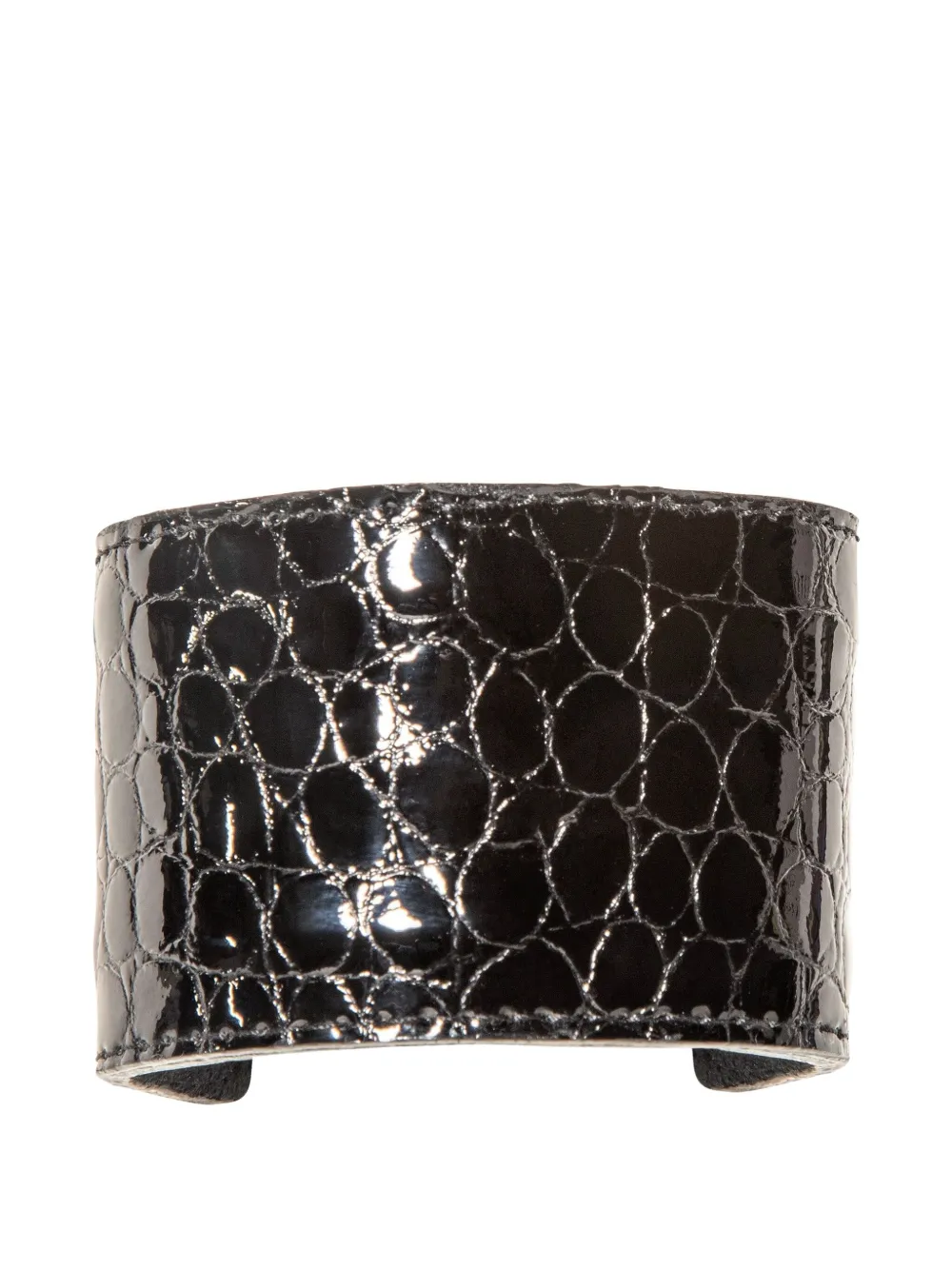 Jennifer Behr Leather-embossed Ponywrap In Black