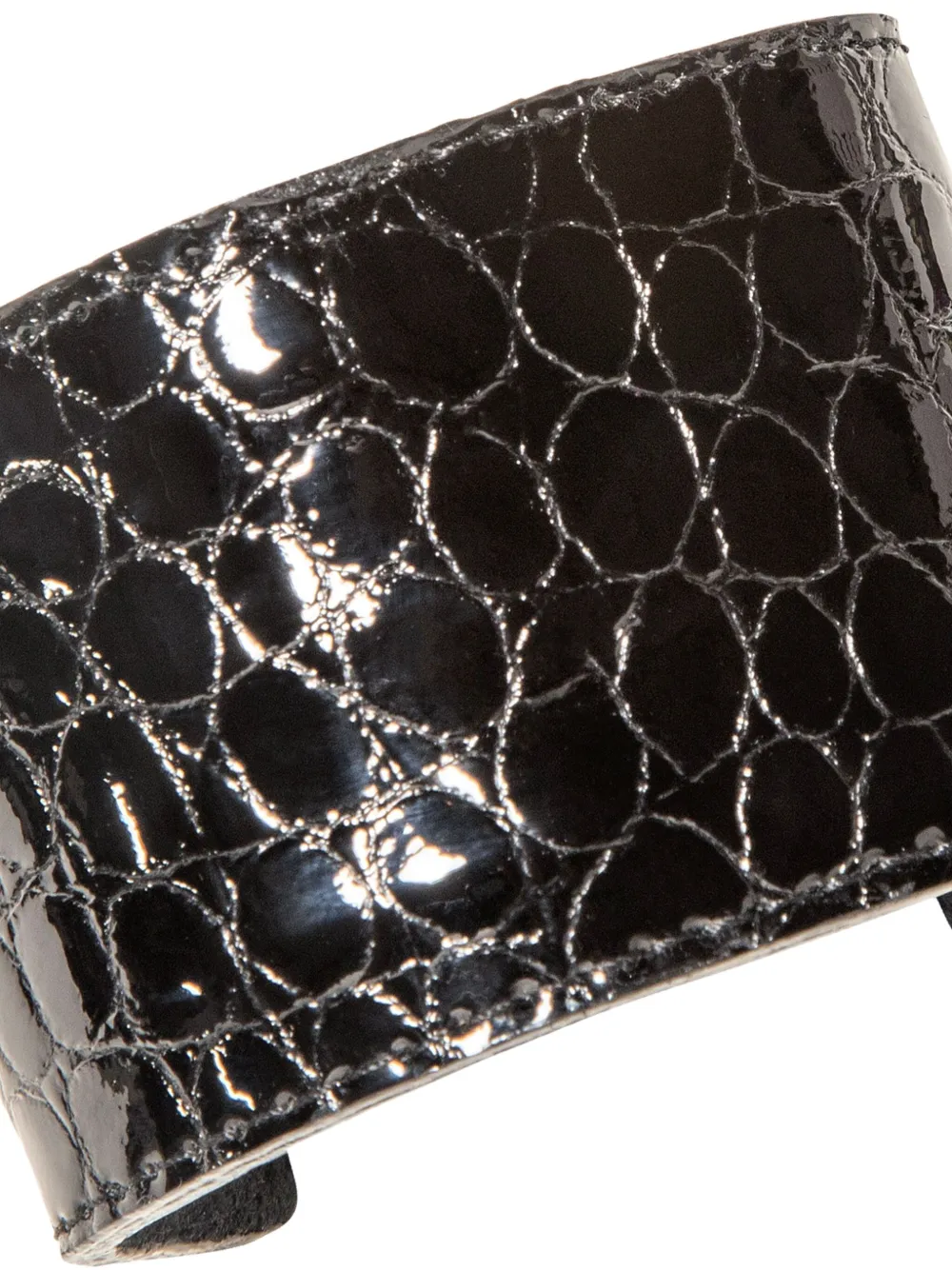 Jennifer Behr Leather-embossed Ponywrap In Black