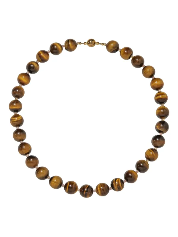 Jennifer Behr Corisande Beaded Necklace Brown FARFETCH KW