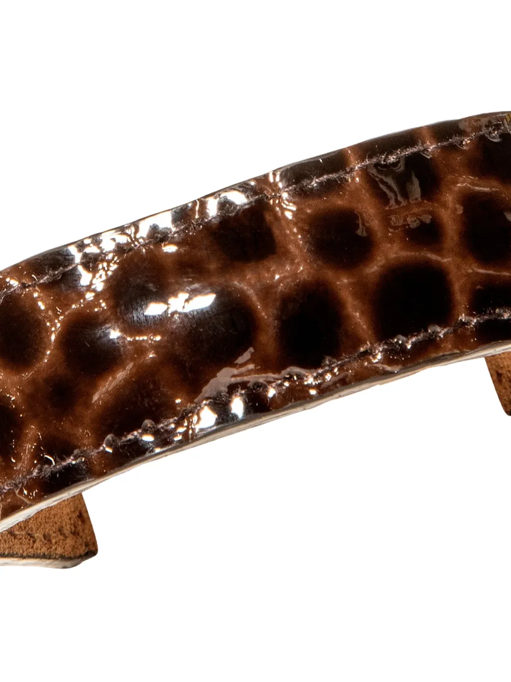 Jennifer Behr Leather-embossed Mini Ponywrap In Brown