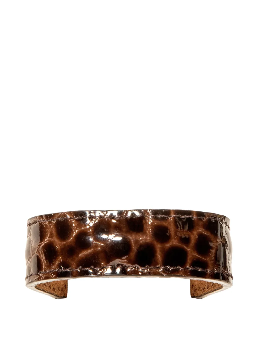 Jennifer Behr Leather-embossed Mini Ponywrap In Brown