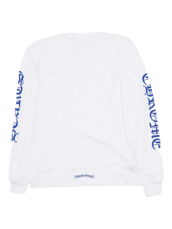 Chrome Hearts neck-logo long-sleeve T-shirt | White | FARFETCH