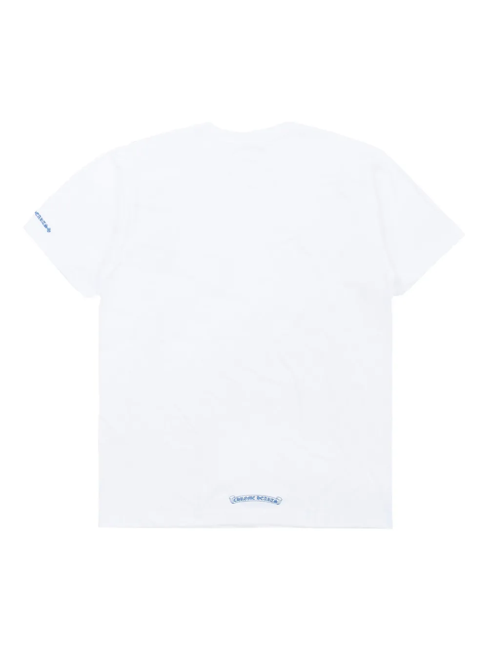 Chrome Hearts T-shirt met zak en logo op hals - Wit