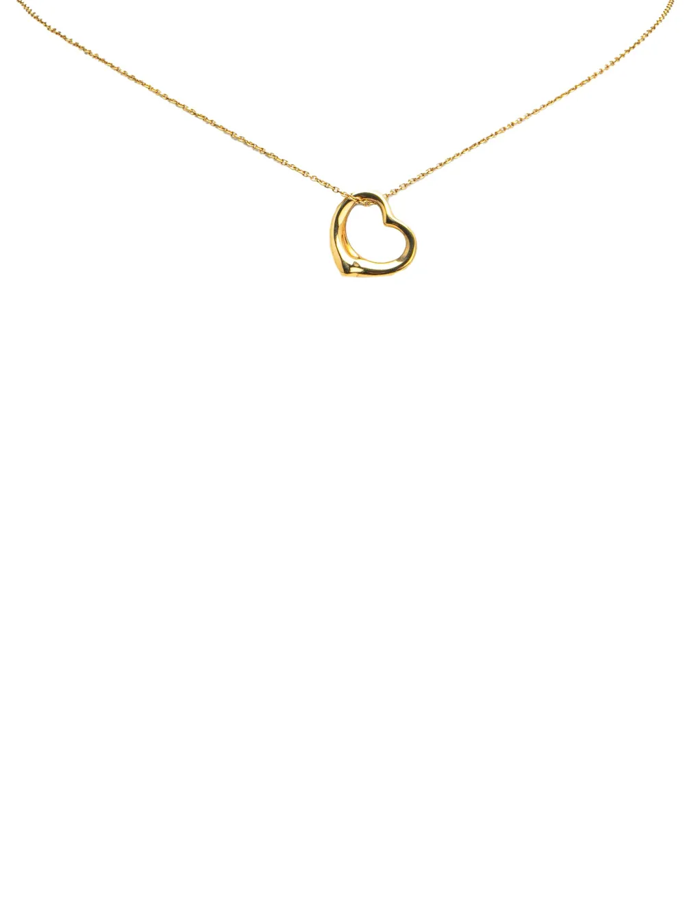 Tiffany & Co. Pre-Owned 2000-2010 Elsa Peretti 18K Yellow Gold Open Heart Pendant necklace | Gold | Image 1
