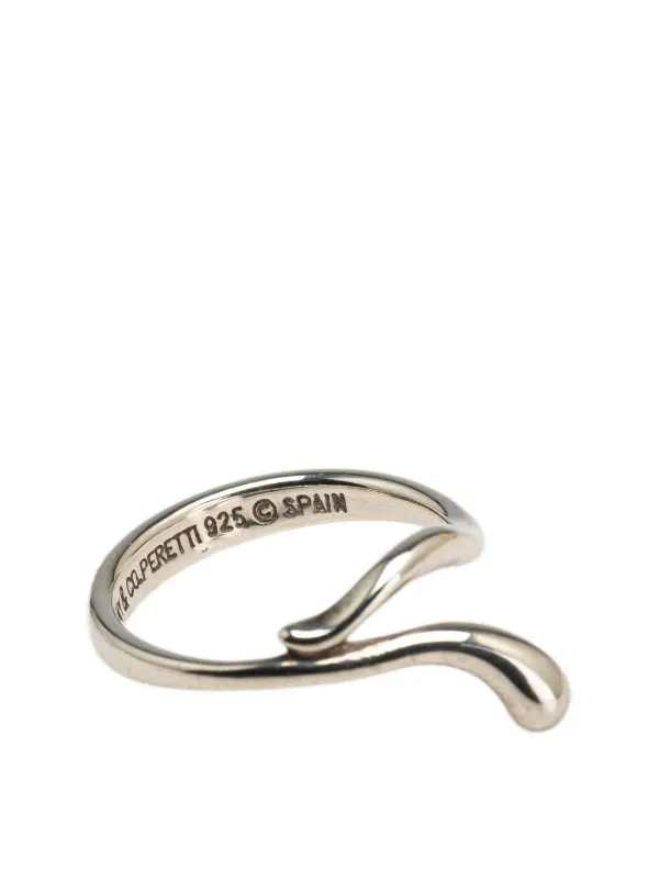 【希少美品】Tiffany & Co.シルバー ナローリング エルサペレッティ TIFFANY&Co.】ティファニー スネークリング エルサペレッティ