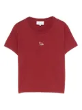 Maison Kitsuné fox-embroidered cotton t-shirt
