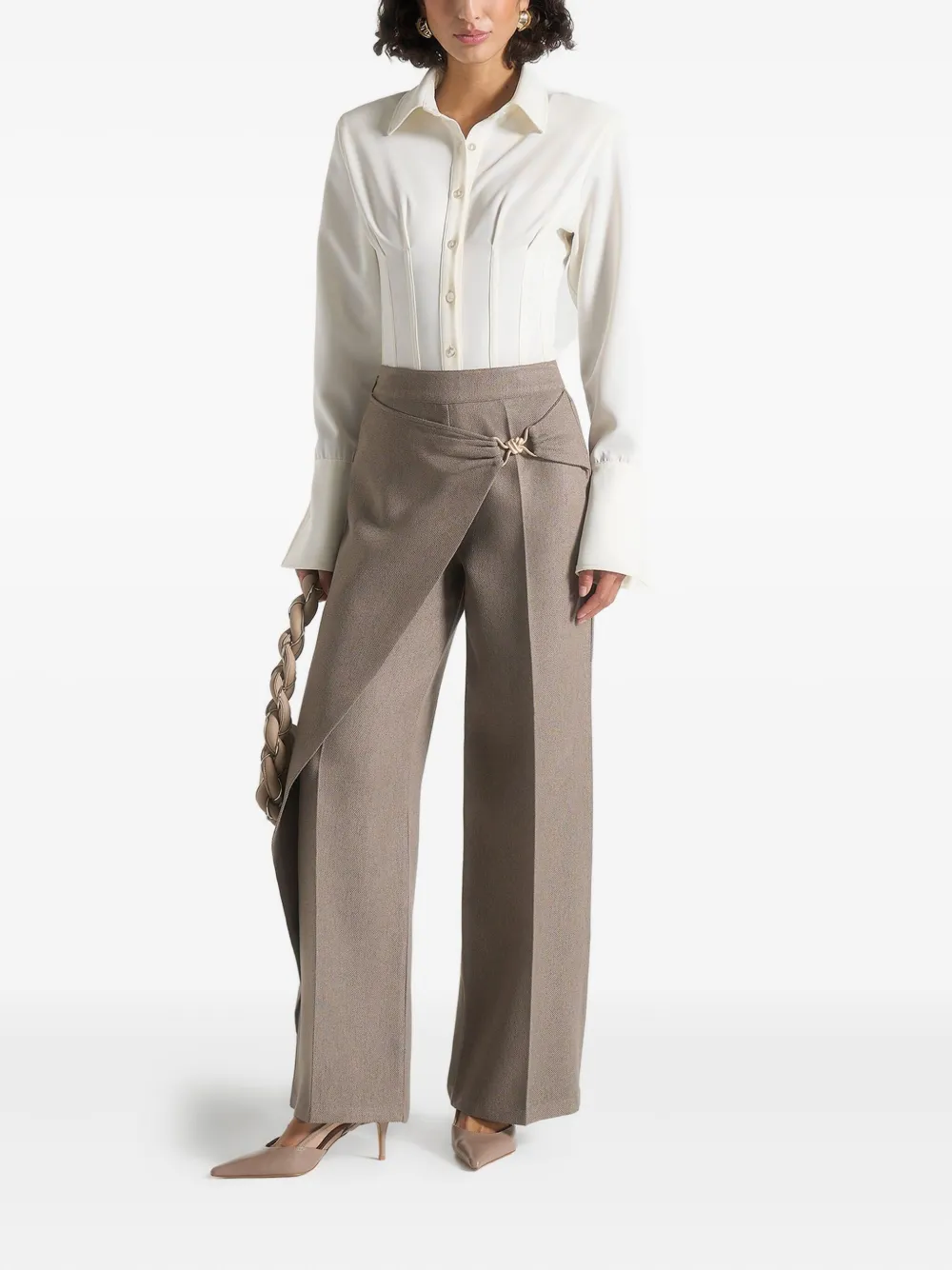 Manière De Voir Béryl wrap-tailored trousers | Slacks | Image 2
