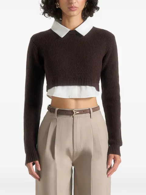 Manière De Voir Flavie detachable-collar cropped top