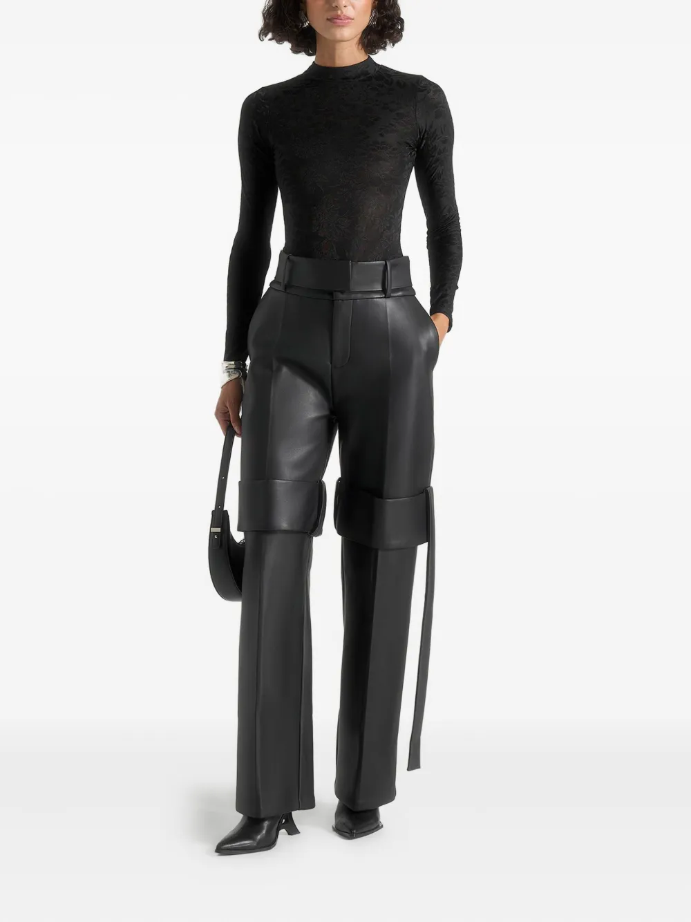 Manière De Voir Isabelle belted knee-strap trousers | Straight-Leg Pants | Image 2