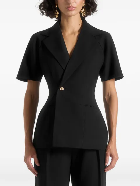 Manière De Voir Malika short-sleeve double-breasted blazer
