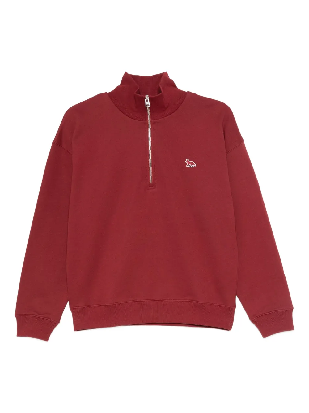 Maison Kitsuné high-neck zip-up sweatshirt | Red | Image 1