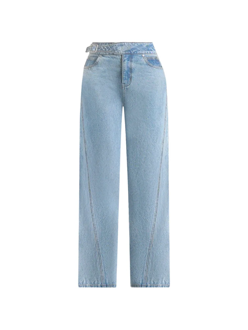 Manière De Voir Joane Jeans mit verdrehtem Bein - Blau