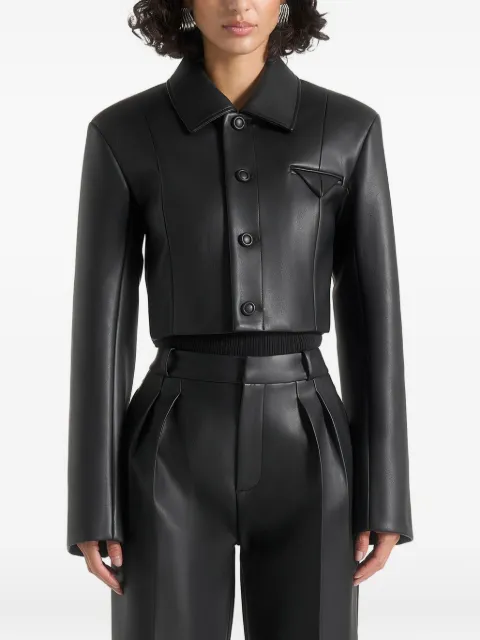 Manière De Voir Ania Lederjacke mit weiten Schultern