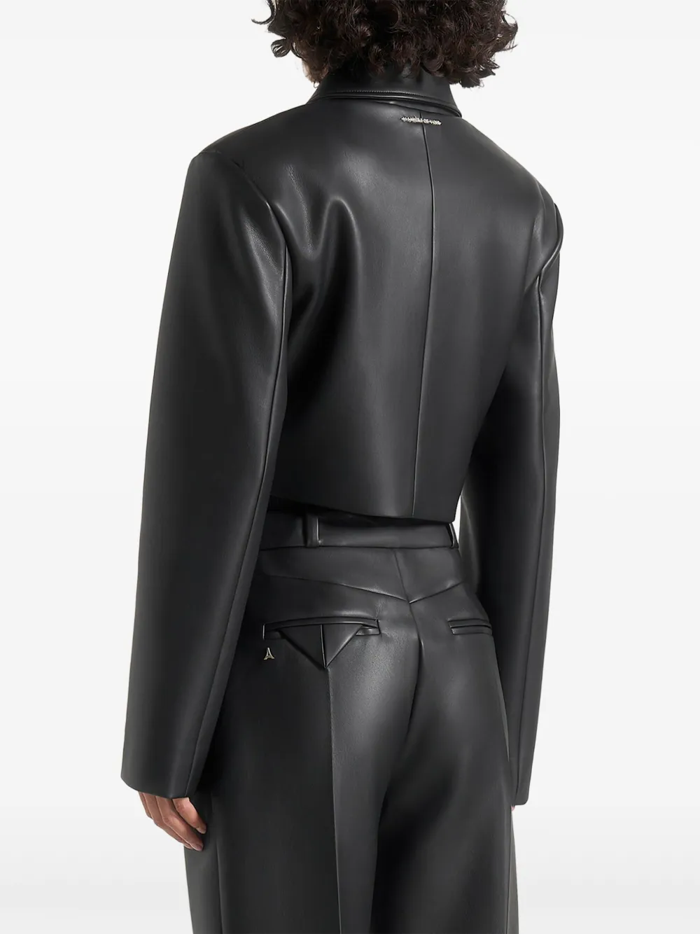 Manière De Voir Ania Cropped Jacket In Black