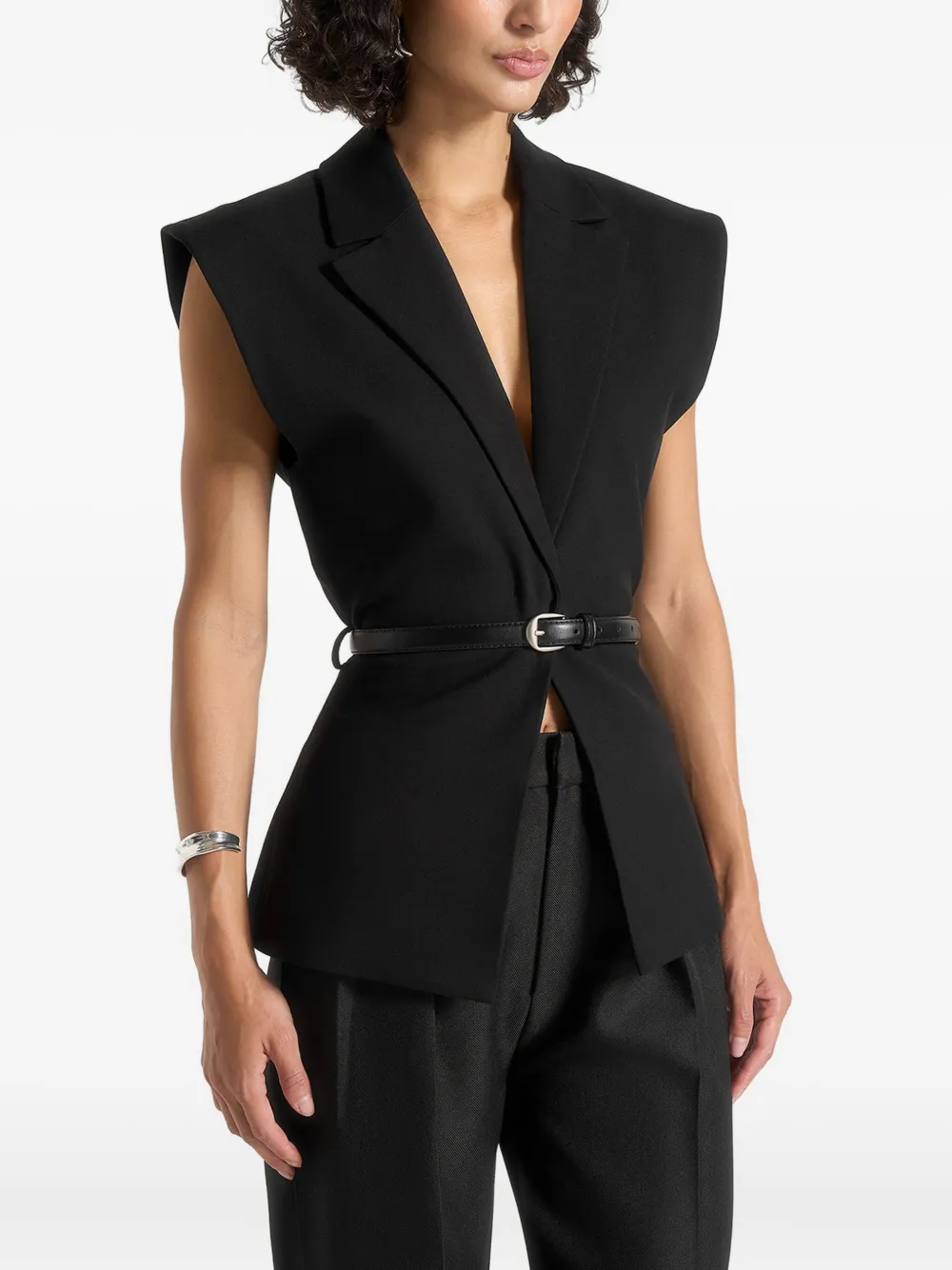 Manière De Voir Linda ベルテッド ベスト In Black