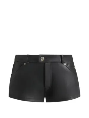 Pantaloncini Metallici Donna In PU – Vita Elastica, Lustrini, Per Discoteca E Yoga