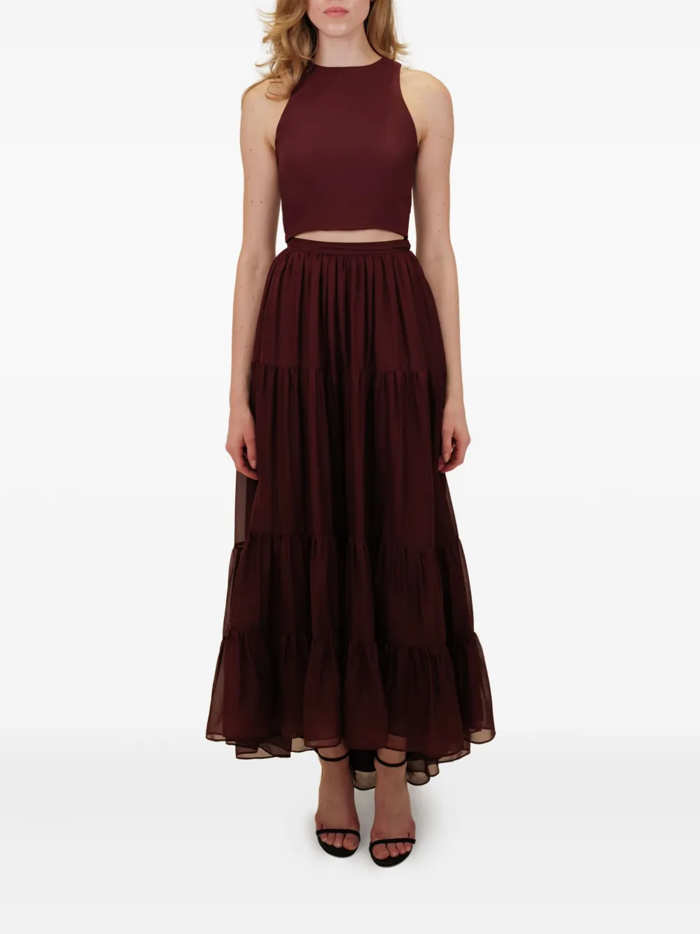 AZEEZA tiered chiffon midi skirt | A-Line Skirts | Image 2