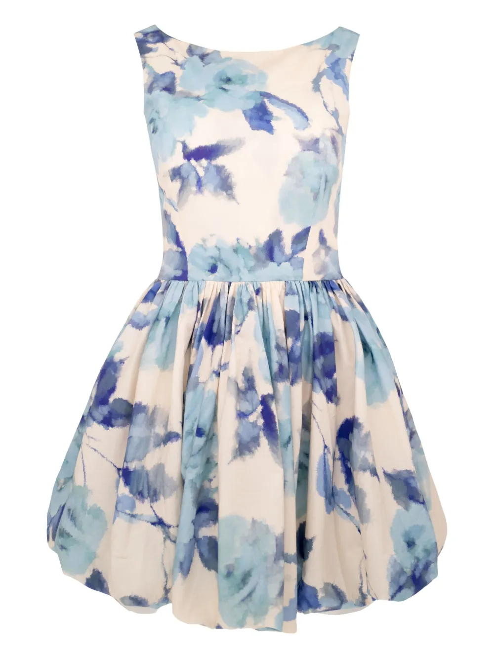 Azeeza Ananya Floral-pattern Mini Dress In Blue