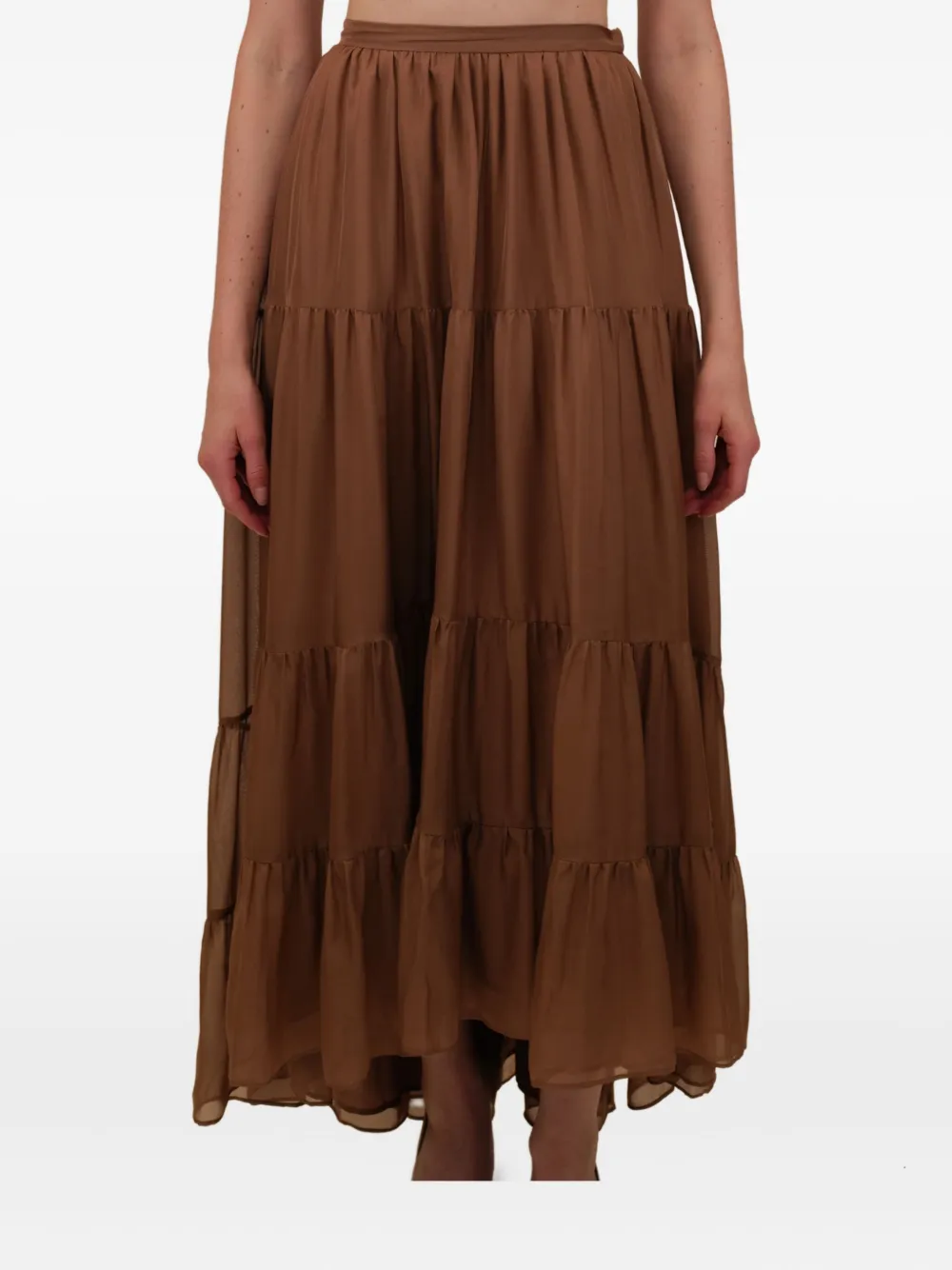 Azeeza Tamar Maxi Skirt In Brown