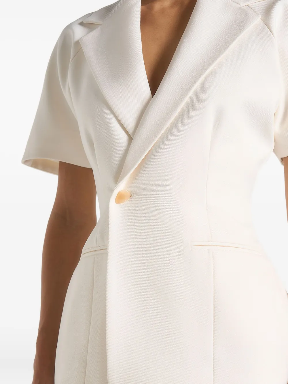 Manière De Voir Malika blazer met korte mouwen Beige