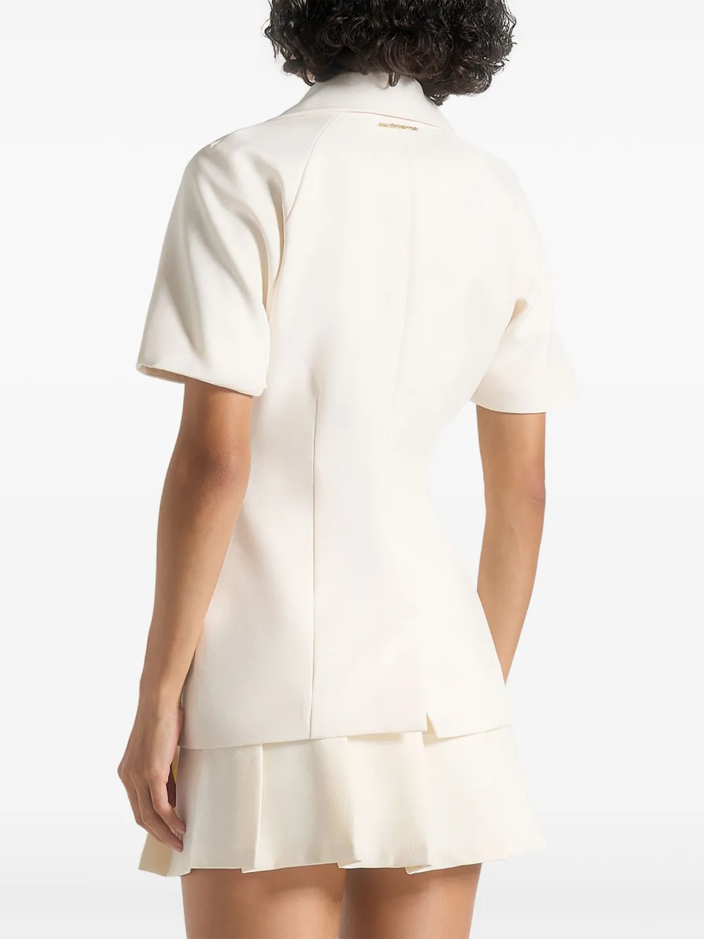 Manière De Voir Malika blazer met korte mouwen Beige