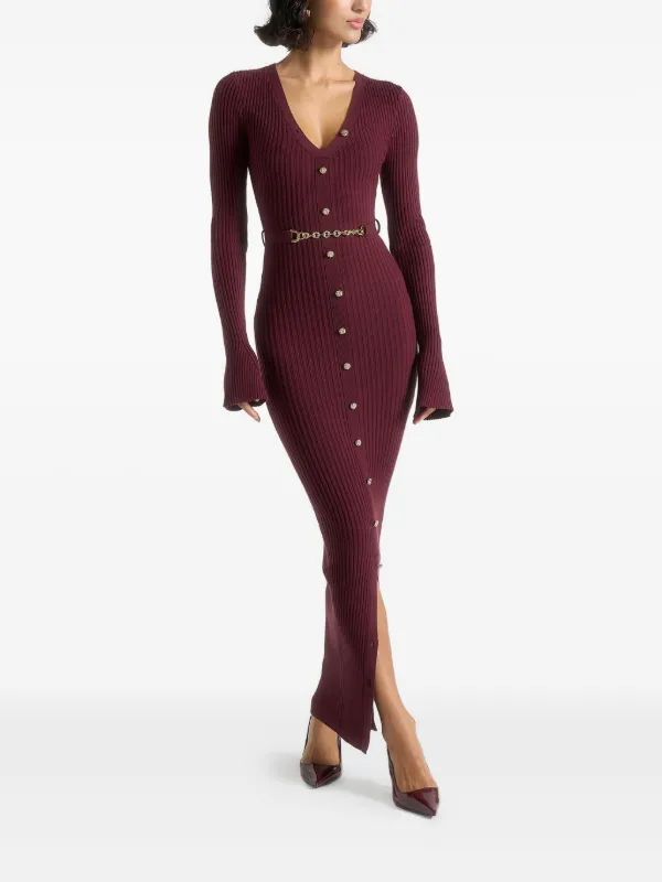 chinese dress ladies Stevie Long Sleeve Maxi Dress - Wine main image 0