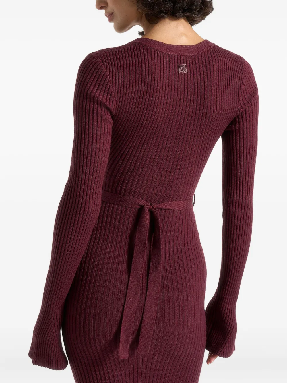 Manière De Voir Assia Knitted Maxi Dress In Red