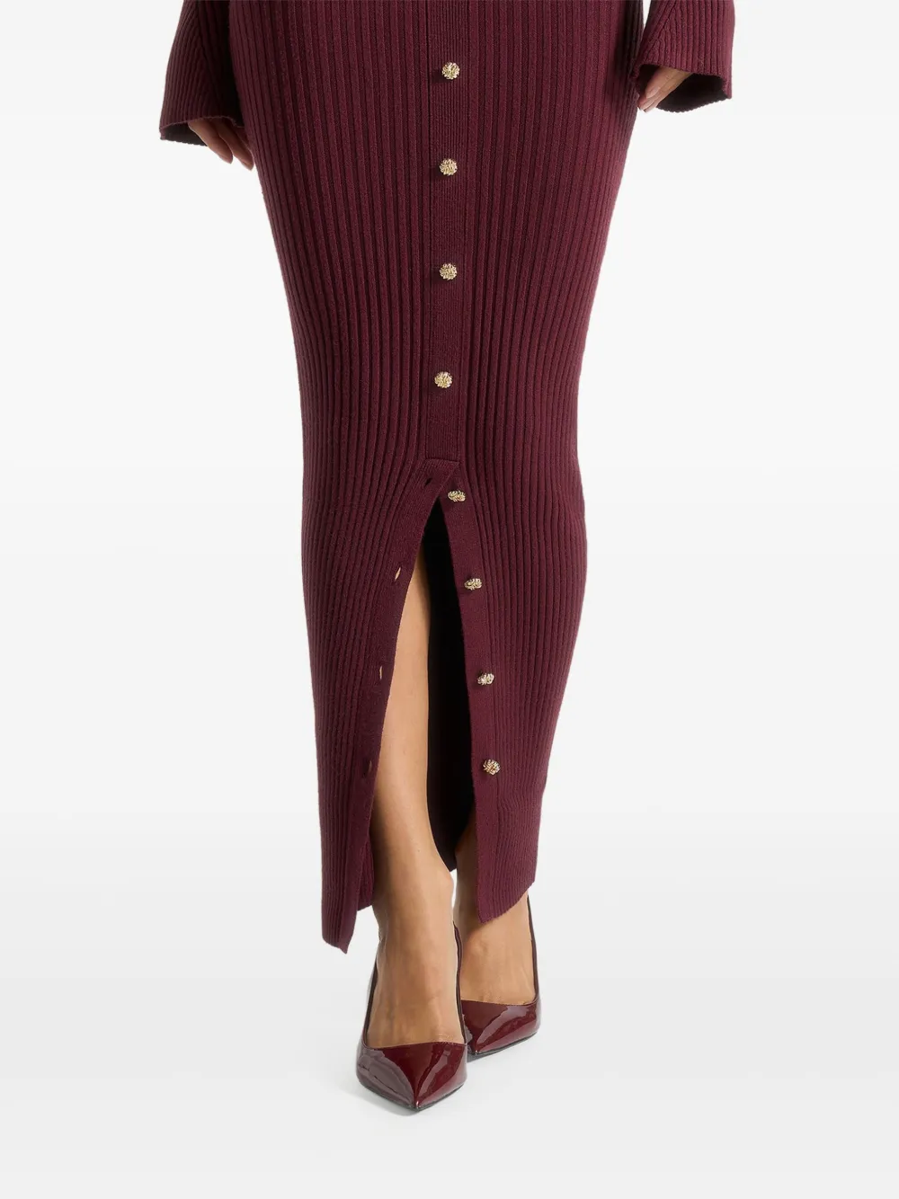 Manière De Voir Assia gebreide maxi-jurk Rood