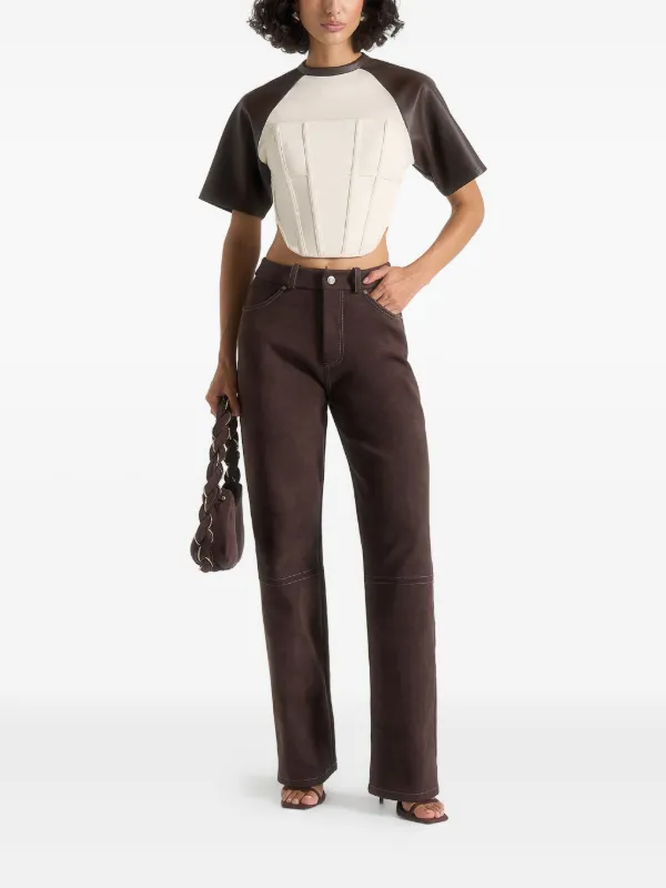Abel boxy twill double-breasted shirt