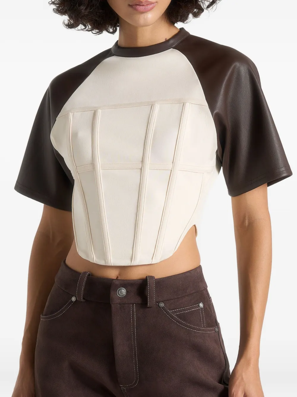 Manière De Voir Juline Corset Top In White