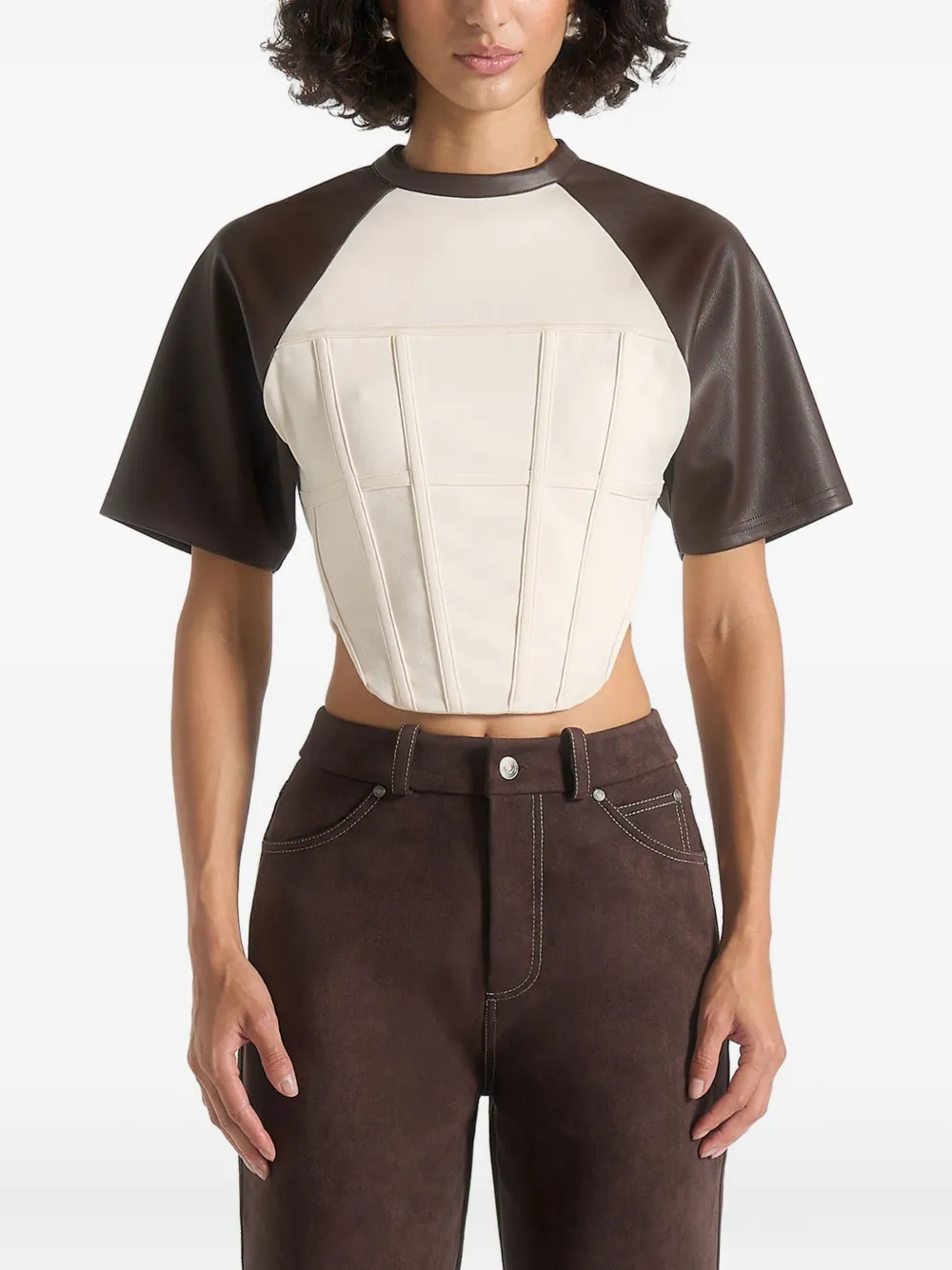 Manière De Voir Juline Corset Top In White