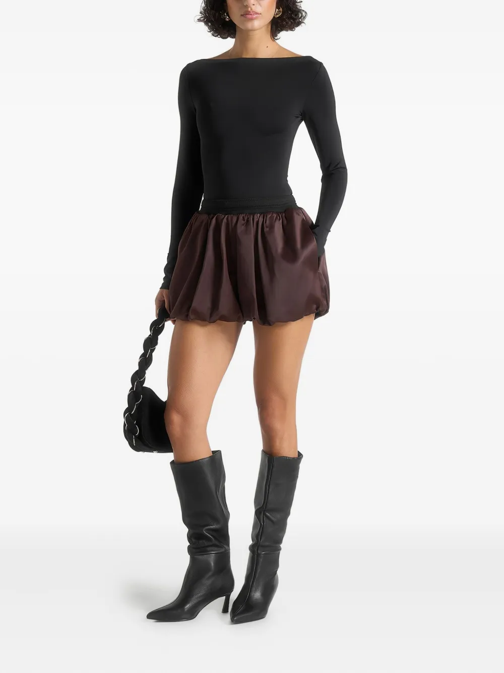 Manière De Voir Zoe Balloon Shorts In Brown