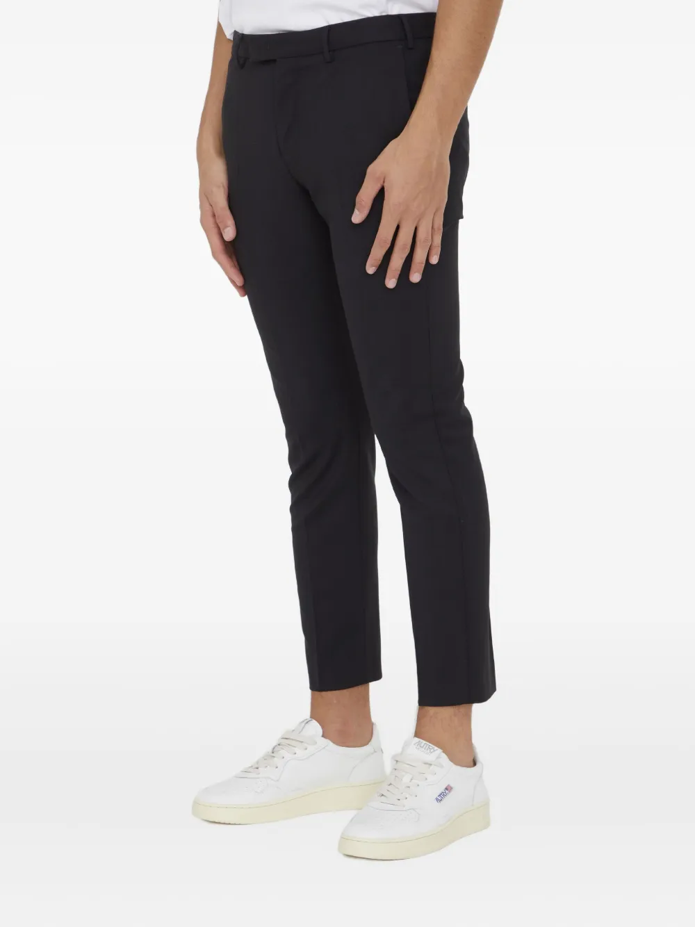 Pt Torino Belt-loops Zip-fly Trousers In Black