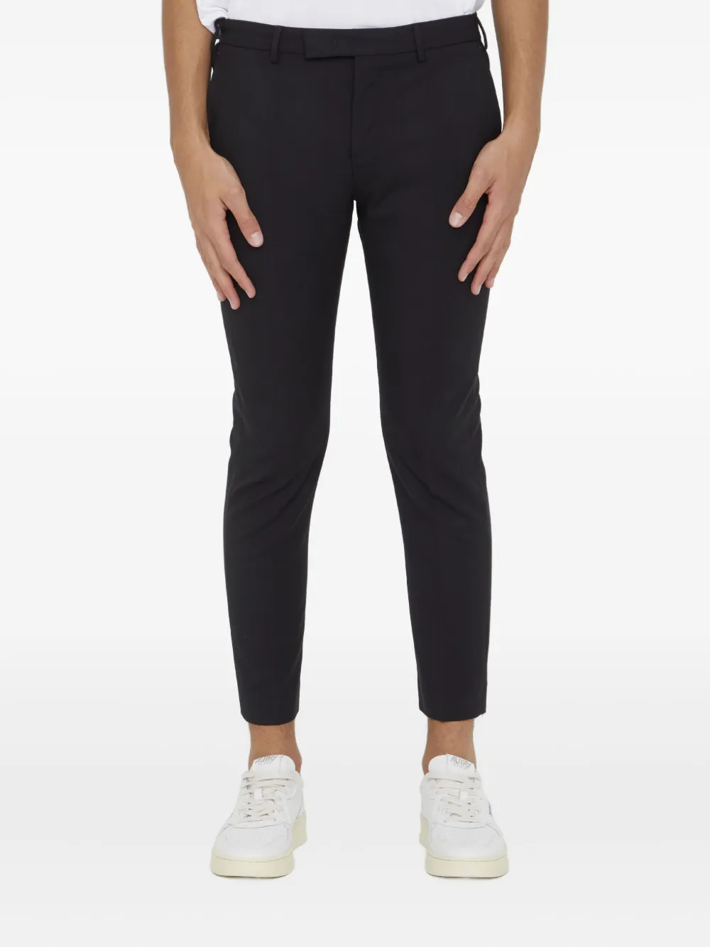 Pt Torino Belt-loops Zip-fly Trousers In Black