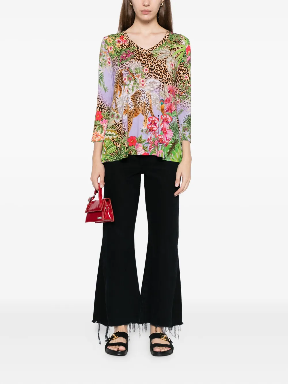 Johnny Was 3/4 sleeve v-neck swing T-shirt | T-Shirts & Jersey Shirts | Image 2