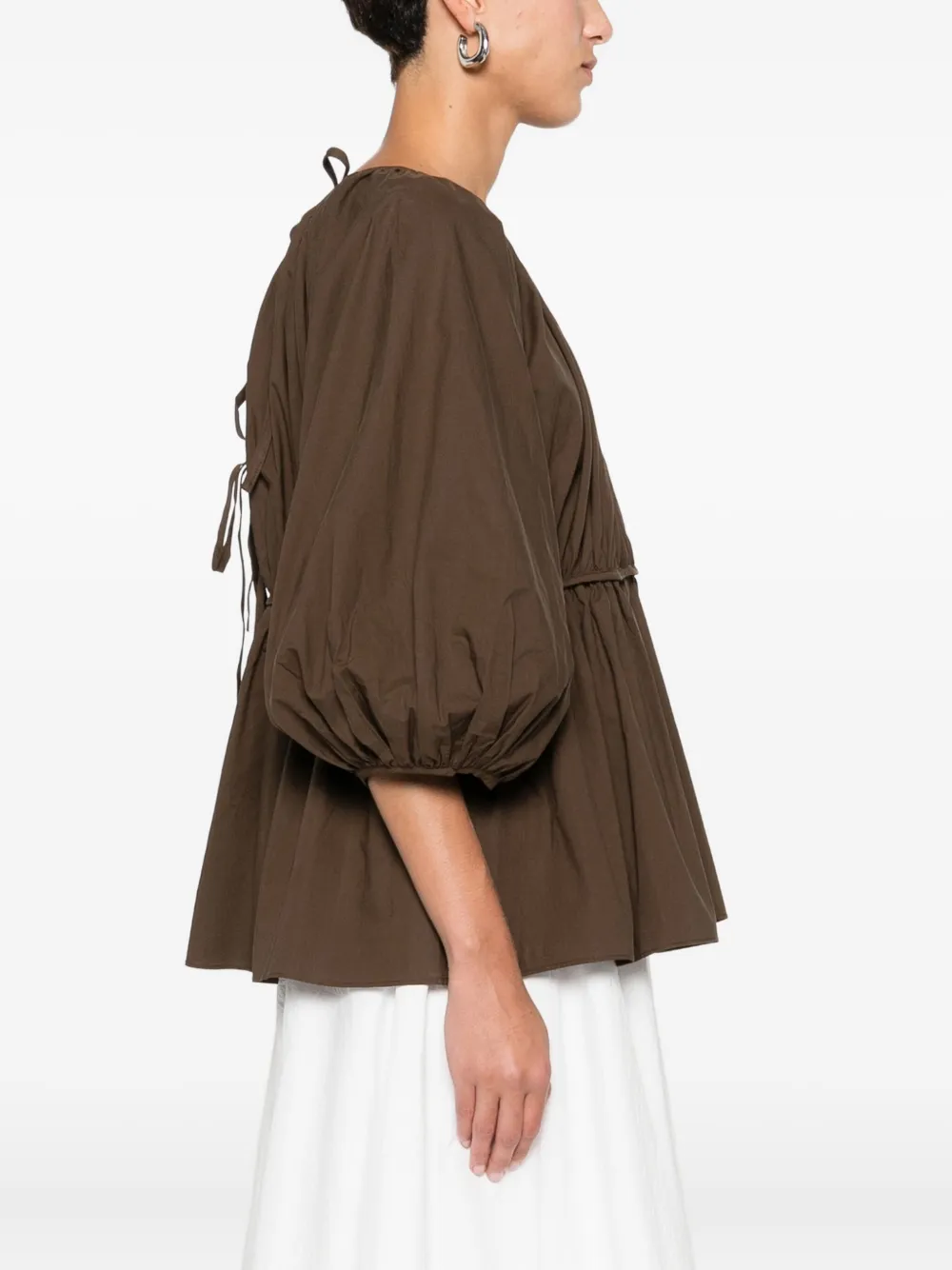 Cecilie Bahnsen Katoenen blouse Bruin