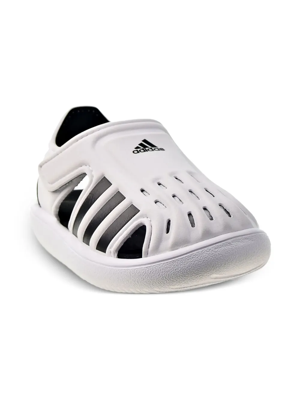 adidas Kids three-stripe water sandals White