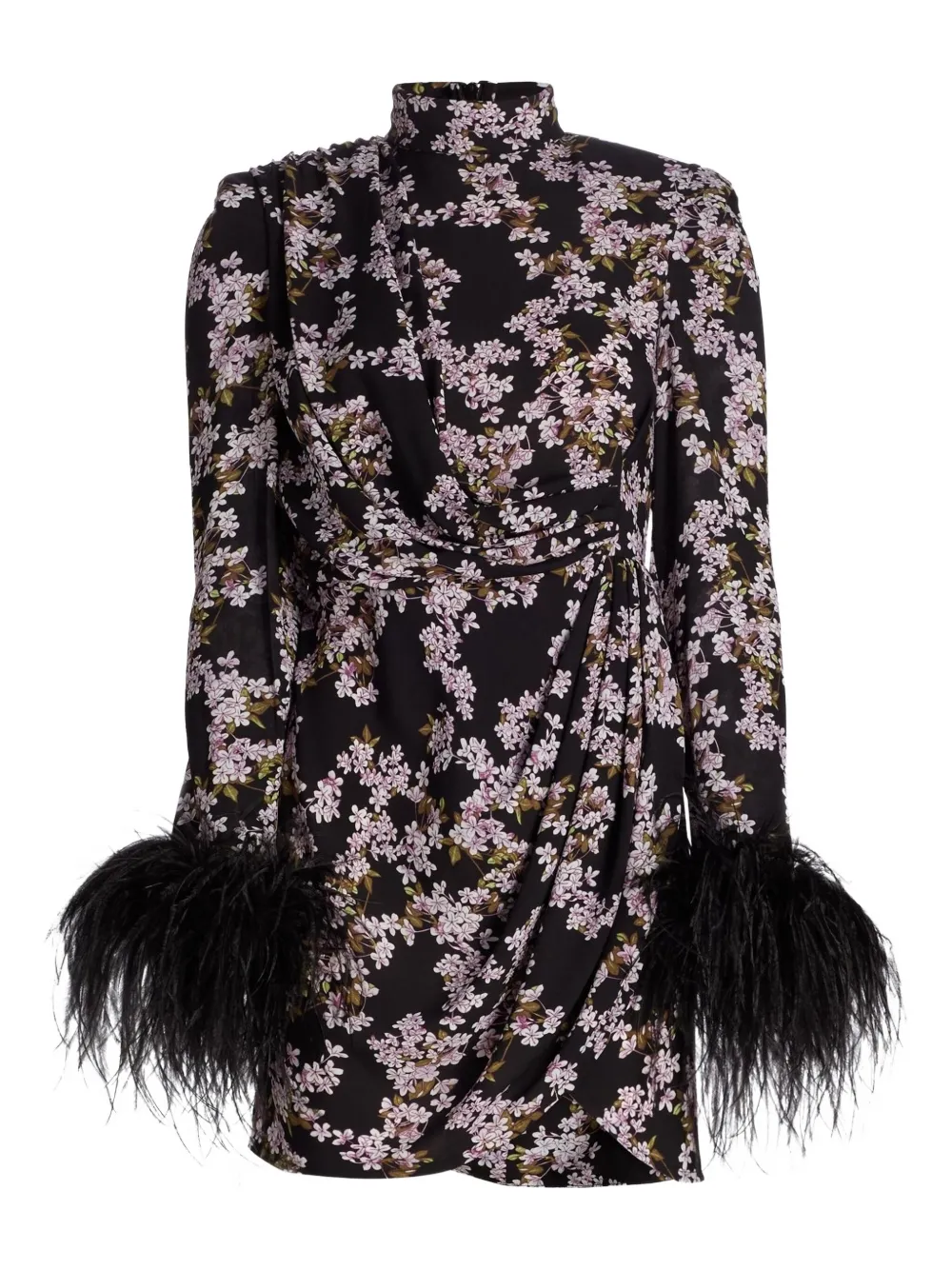 Bronx And Banco Nadine Floral Mini Dress In Black