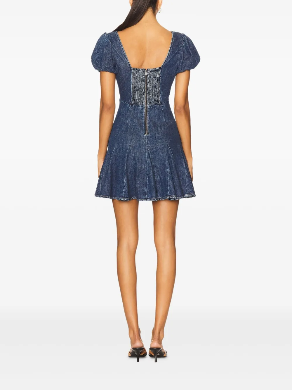 alice + olivia Mini-jurk met pofmouwen Blauw