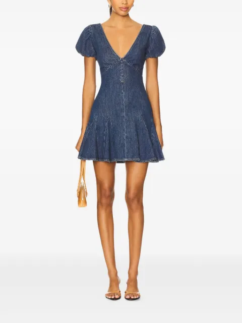 alice + olivia robe courte à manches bouffantes