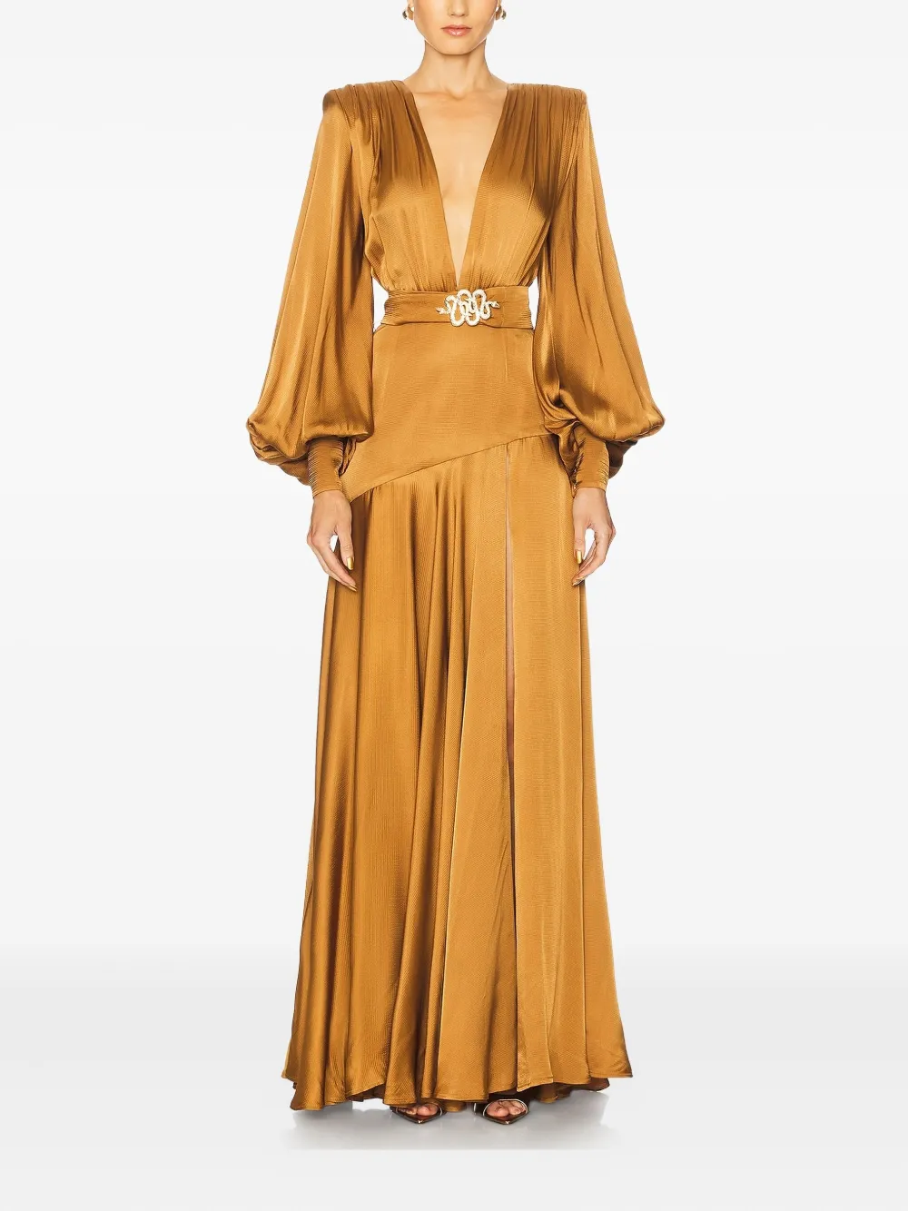 Bronx and Banco Carmen belted maxi dress - Beige