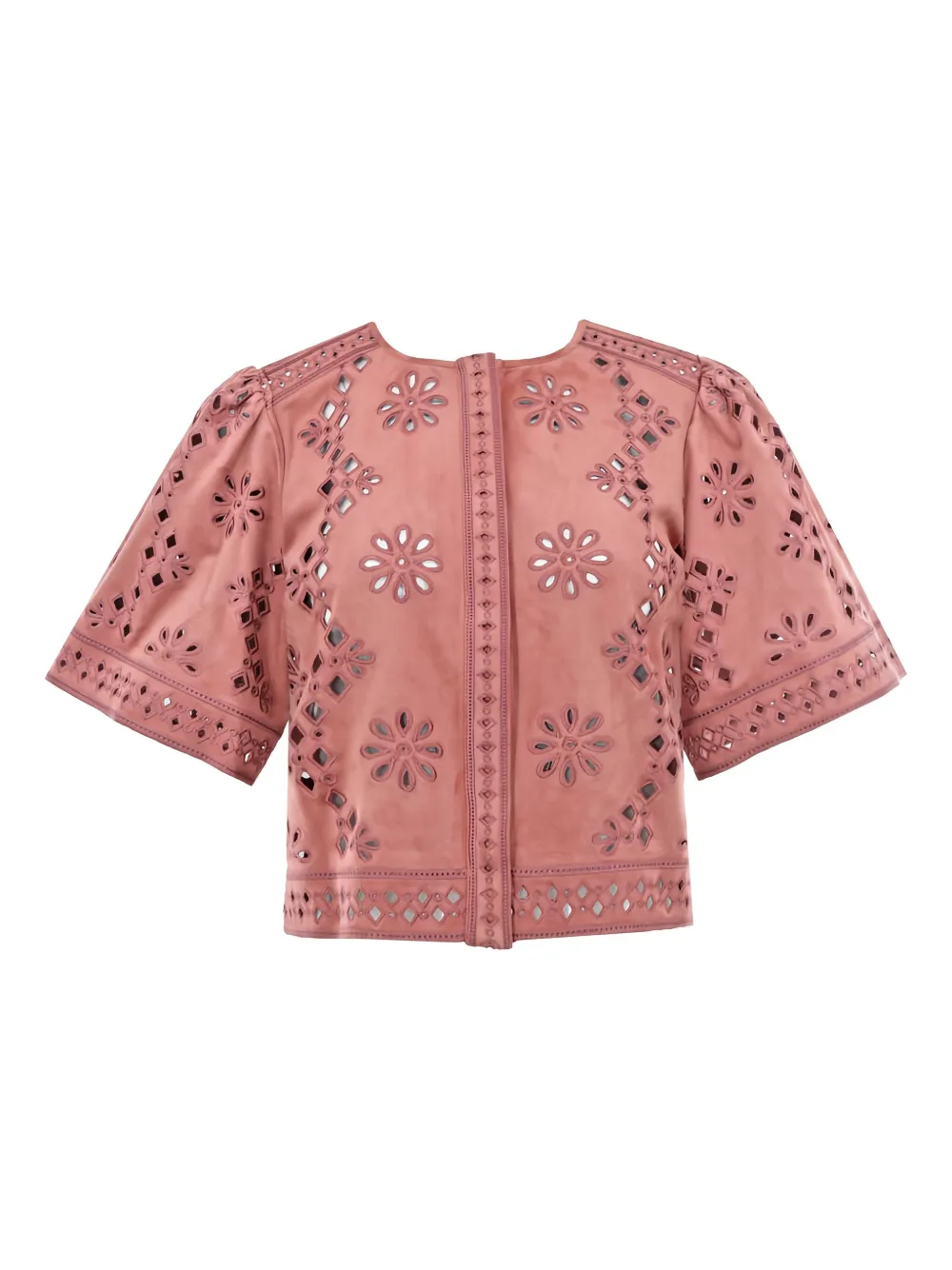 Christy Lynn Ray floral cutout blouse - Roze