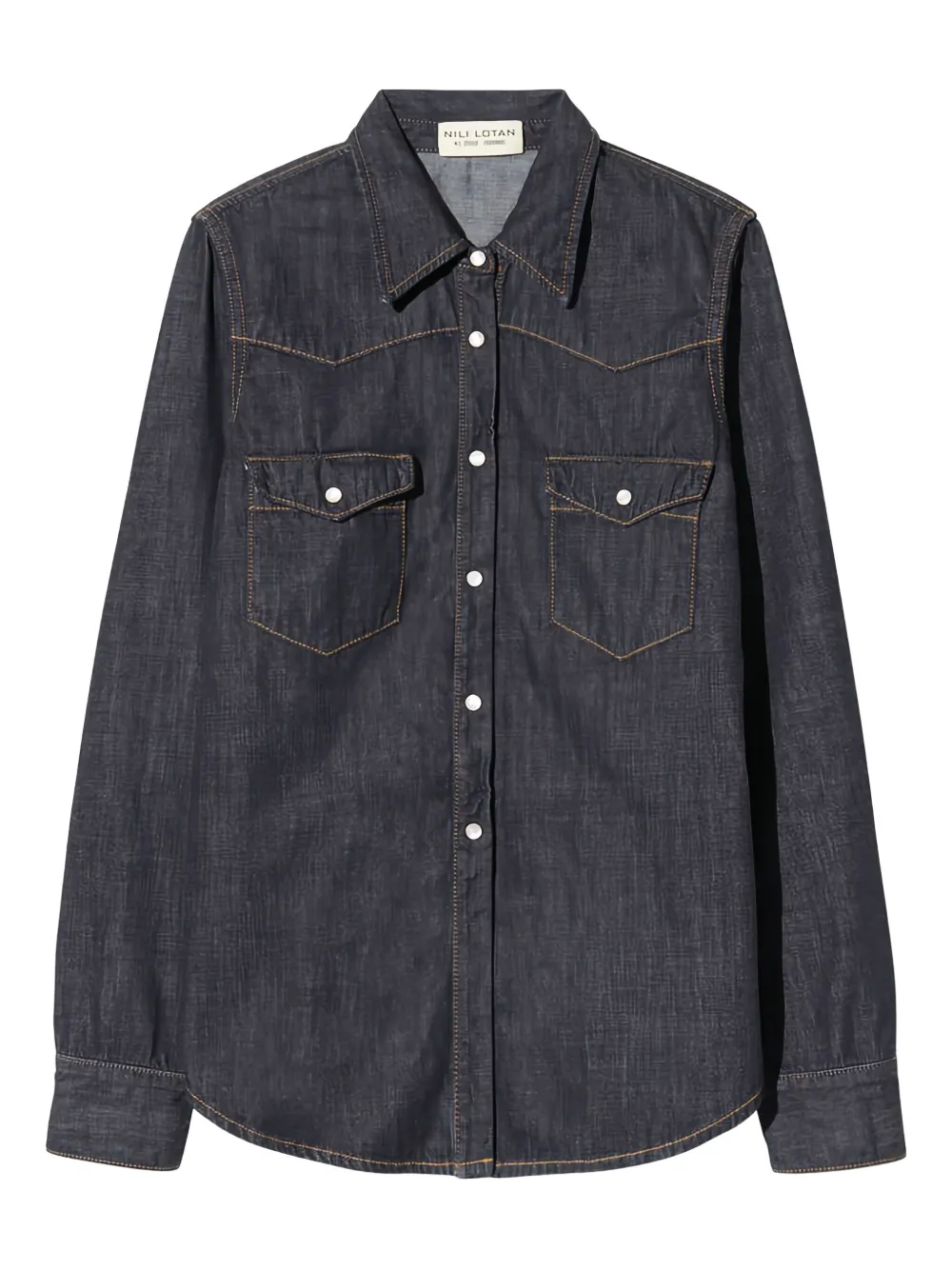 Nili Lotan Travis Chest-pocket Shirt In Blue